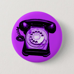 Badge Rond 5 Cm Hotline Purple