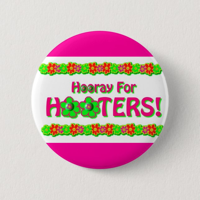 Badge Rond 5 Cm Hourra pour le bouton de sirènes (Devant)