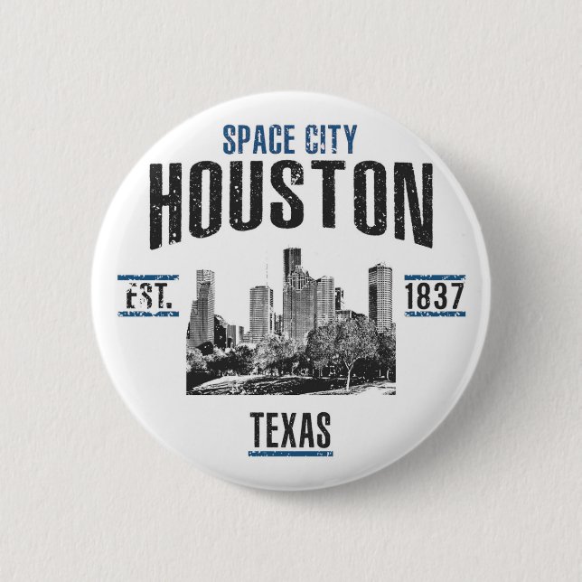 Badge Rond 5 Cm Houston (Devant)