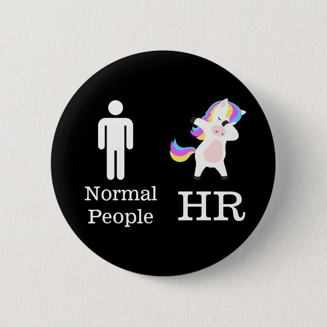 Badge Rond 5 Cm HR 🦄 Dabbing Unicorn Pin PERTOMIZABLE (Devant)