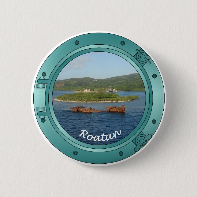 Badge Rond 5 Cm Hublot de Roatan (Devant)