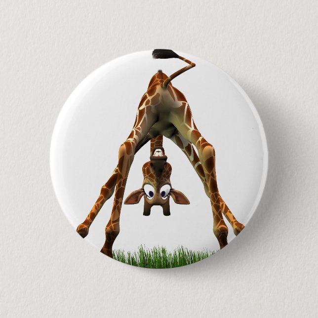 Badge Rond 5 Cm Huez ! Dit la girafe d'Olympia (Devant)