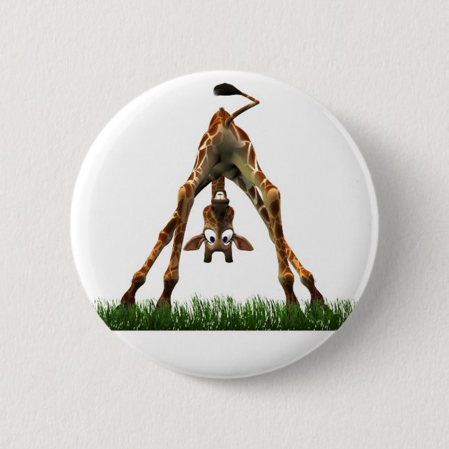Badge Rond 5 Cm Huez ! Dit la girafe d'Olympia (Devant)