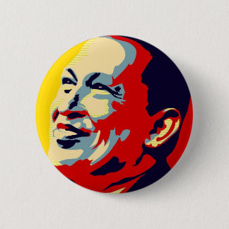 Badge Rond 5 Cm Hugo Chavez - Le style Obama Hope