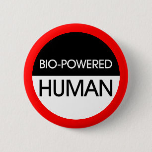 Badge Rond 5 Cm Humain Bio-Actionné