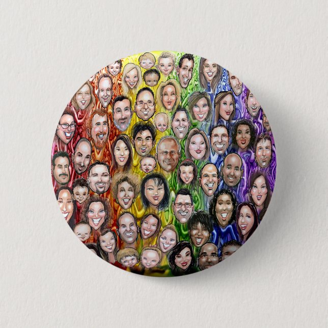 Badge Rond 5 Cm Humanité Entrelacée (Devant)