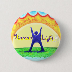Badge Rond 5 Cm HumanLight heureux