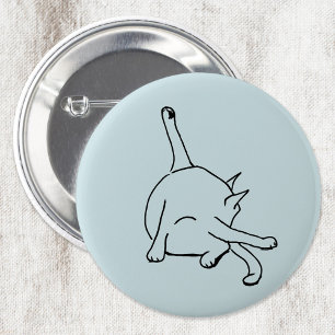 Badge Rond 5 Cm Humour de chat drôle