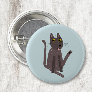 Badge Rond 5 Cm Humour drôle de chat