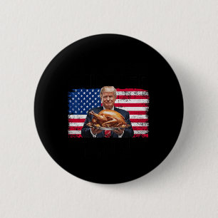 Badge Rond 5 Cm Humour Funny Trump Gagnante du dîner de Noël M