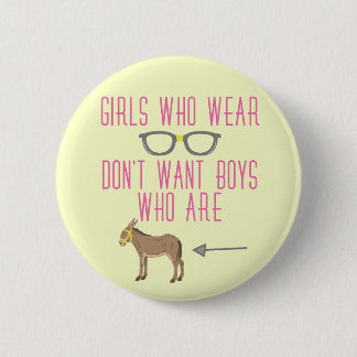 Badge Rond 5 Cm Humour nerd en verre drôles de fille