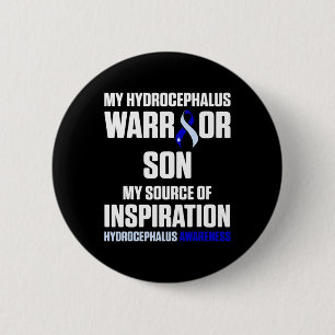 Badge Rond 5 Cm Hydrocéphalie Survivante Son Guerrier de sensibili