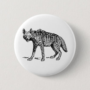 Badge Rond 5 Cm Hyène