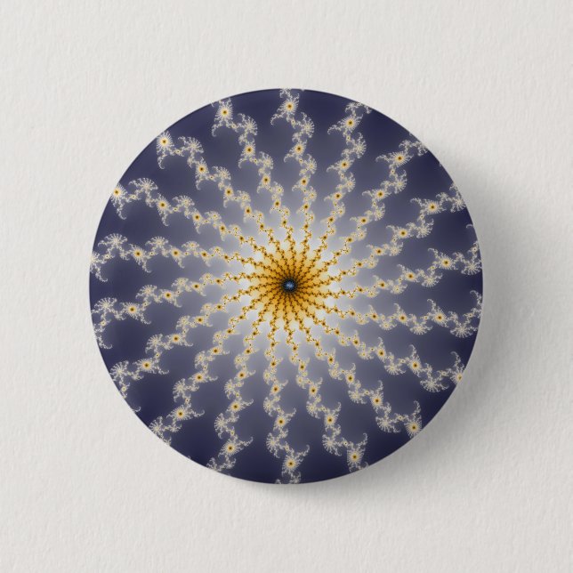Badge Rond 5 Cm Hyperespace - Bouton Fractal (Devant)