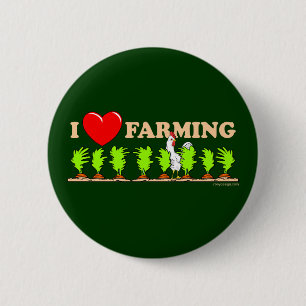 Badge Rond 5 Cm I agriculture de coeur