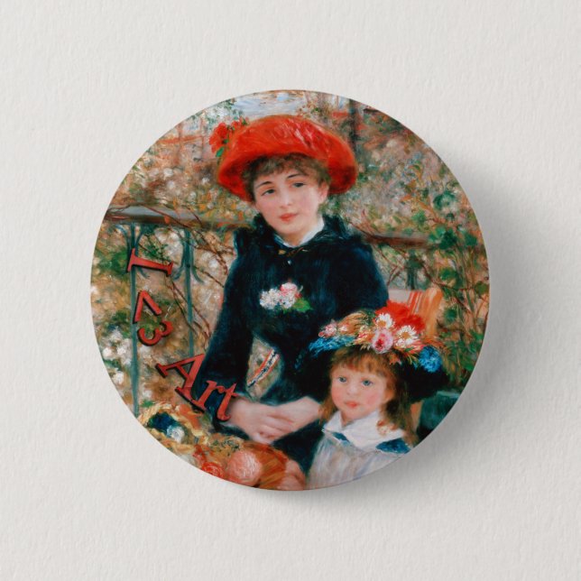 Badge Rond 5 Cm I art de coeur - Renoir (Devant)