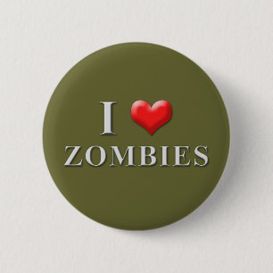 Badge Rond 5 Cm I bouton 002 de zombis de coeur