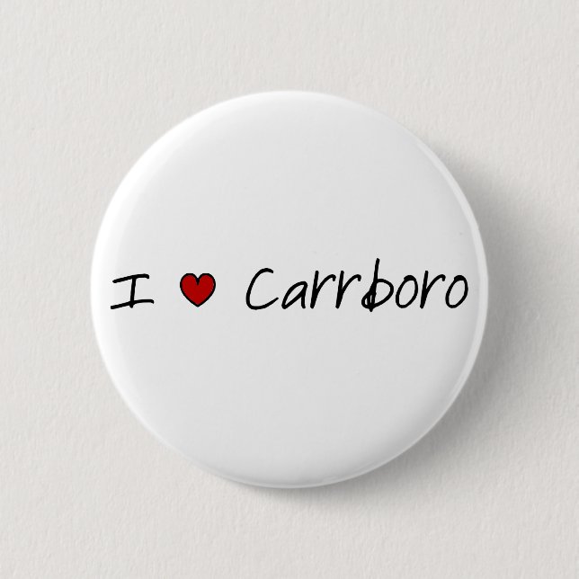 Badge Rond 5 Cm I bouton de Carrboro de coeur (Devant)