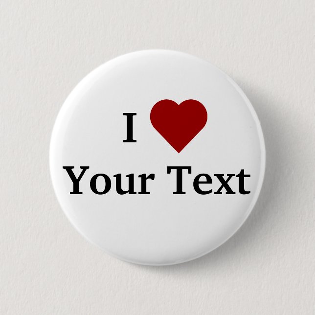 Badge Rond 5 Cm I bouton de coeur (personnalisez) (Devant)