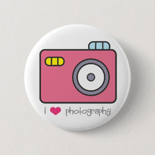 Badge Rond 5 Cm I bouton de photographie de coeur
