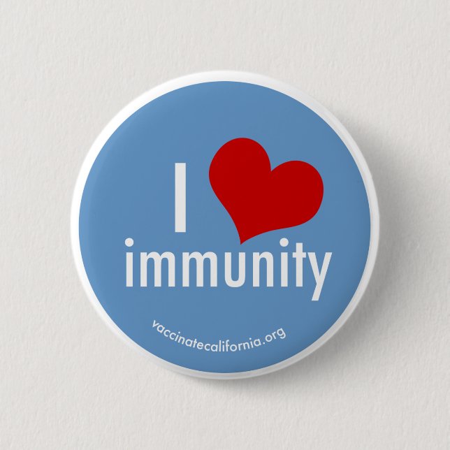 Badge Rond 5 Cm I bouton d'immunité de coeur (Devant)