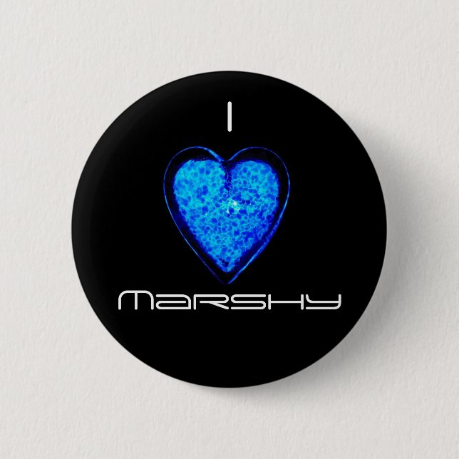 Badge Rond 5 Cm I bouton marécageux de coeur (Devant)