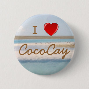 Badge Rond 5 Cm I boutons de CocoCay de coeur