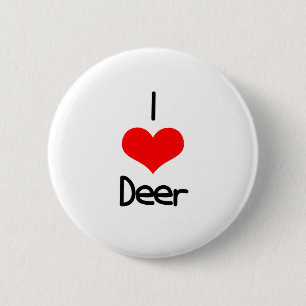 Badge Rond 5 Cm I cerfs communs de coeur (amour)