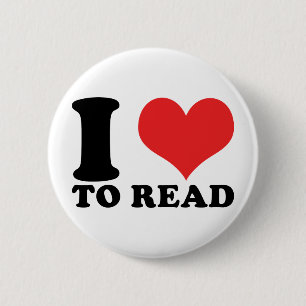 Badge Rond 5 Cm I coeur à lire