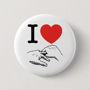 Badge Rond 5 Cm I Coeur (Amour) Anal