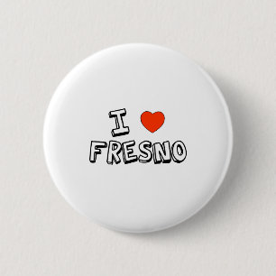 Badge Rond 5 Cm I coeur Fresno