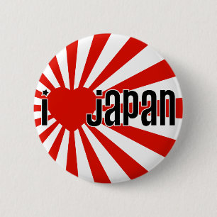 Badge Rond 5 Cm I coeur Japon !