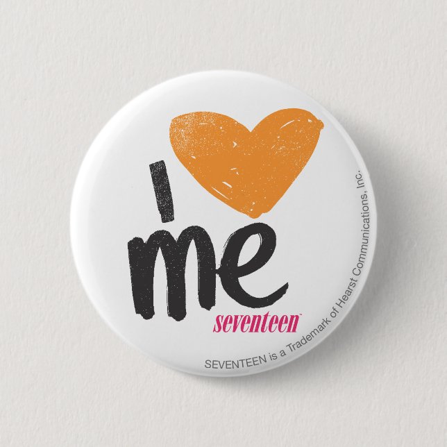 Badge Rond 5 Cm I coeur j'orange (Devant)