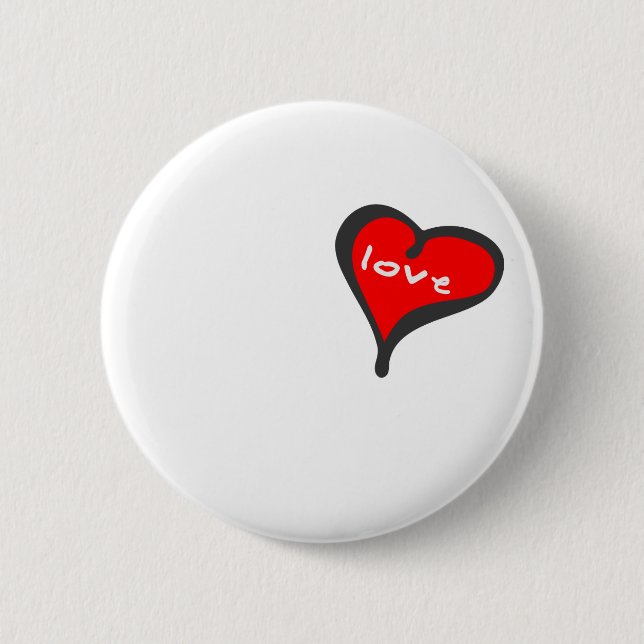 Badge Rond 5 Cm I coeur quelque chose (Devant)