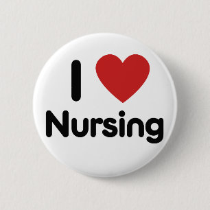 Badge Rond 5 Cm I coeur Soins infirmiers