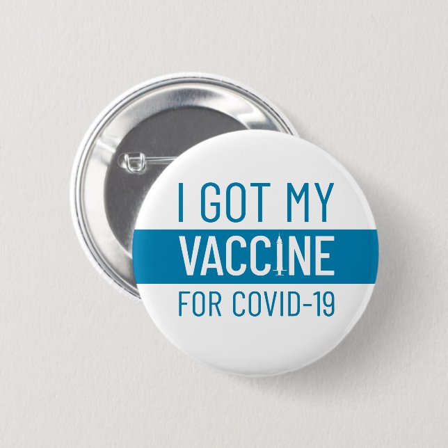 Badge Rond 5 Cm I got my vaccine (Devant & derrière)