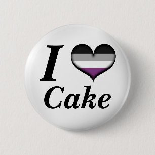 Badge Rond 5 Cm I Heart Aexé Gâteau Ace Fierté Drapeau Conception