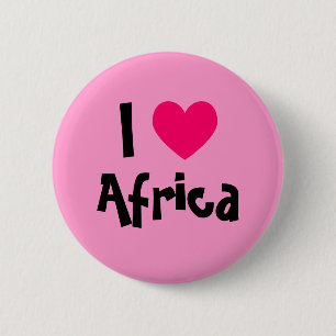 Badge Rond 5 Cm I Heart Africa