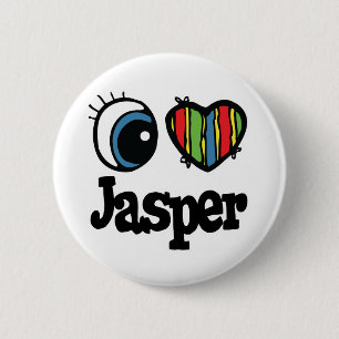 Badge Rond 5 Cm I Heart (Amour) Jasper