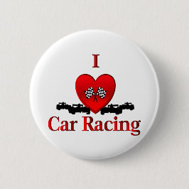 Badge Rond 5 Cm I Heart Car Racing