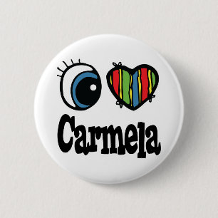 Badge Rond 5 Cm I Heart (Love) Carmela