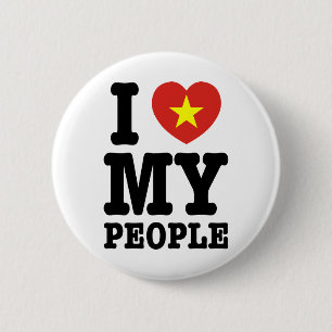 Badge Rond 5 Cm I Heart (Love) My Viet People