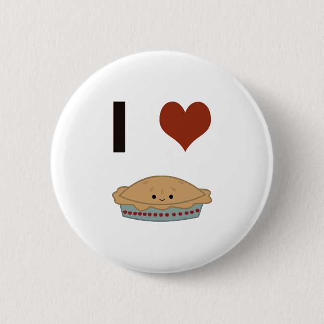 Badge Rond 5 Cm I heart (love) Pie (Devant)