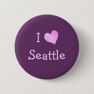 Badge Rond 5 Cm I Heart Seattle