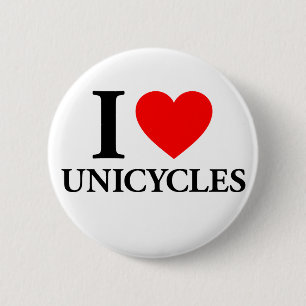 Badge Rond 5 Cm I Heart Unicycles