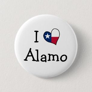 Badge Rond 5 Cm I Love Alamo