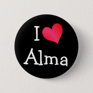 Badge Rond 5 Cm I Love Alma