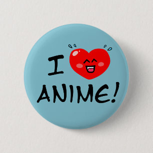 Badge Rond 5 Cm I Love Anime