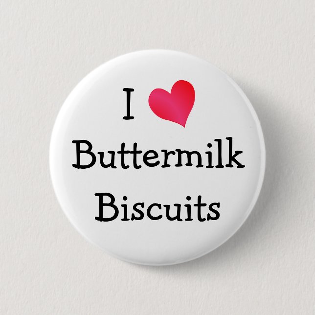 Badge Rond 5 Cm I Love Biscuits Au Beurre (Devant)