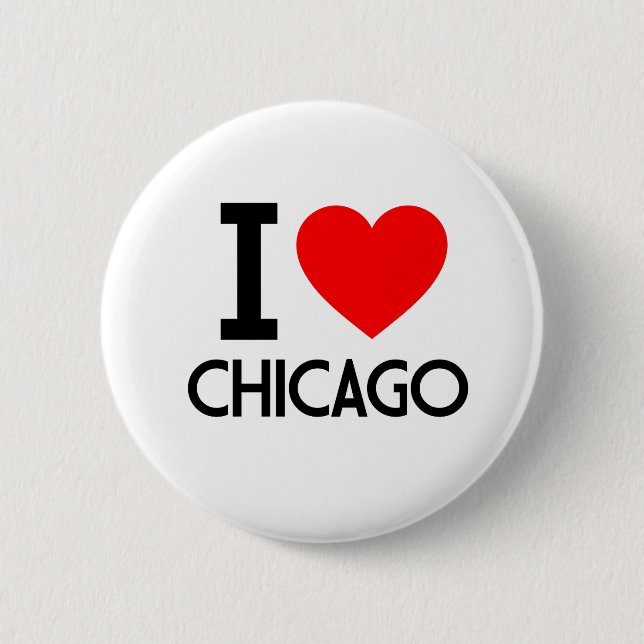 Badge Rond 5 Cm I Love Chicago (Devant)